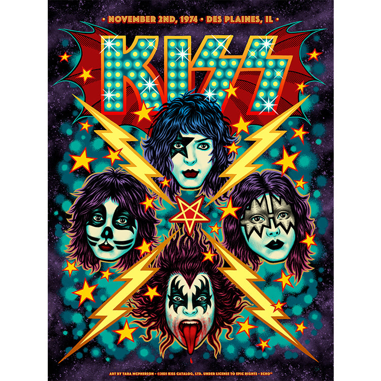 KISS November 2, 1974 Des Plaines, IL Gallery Edition – Echo