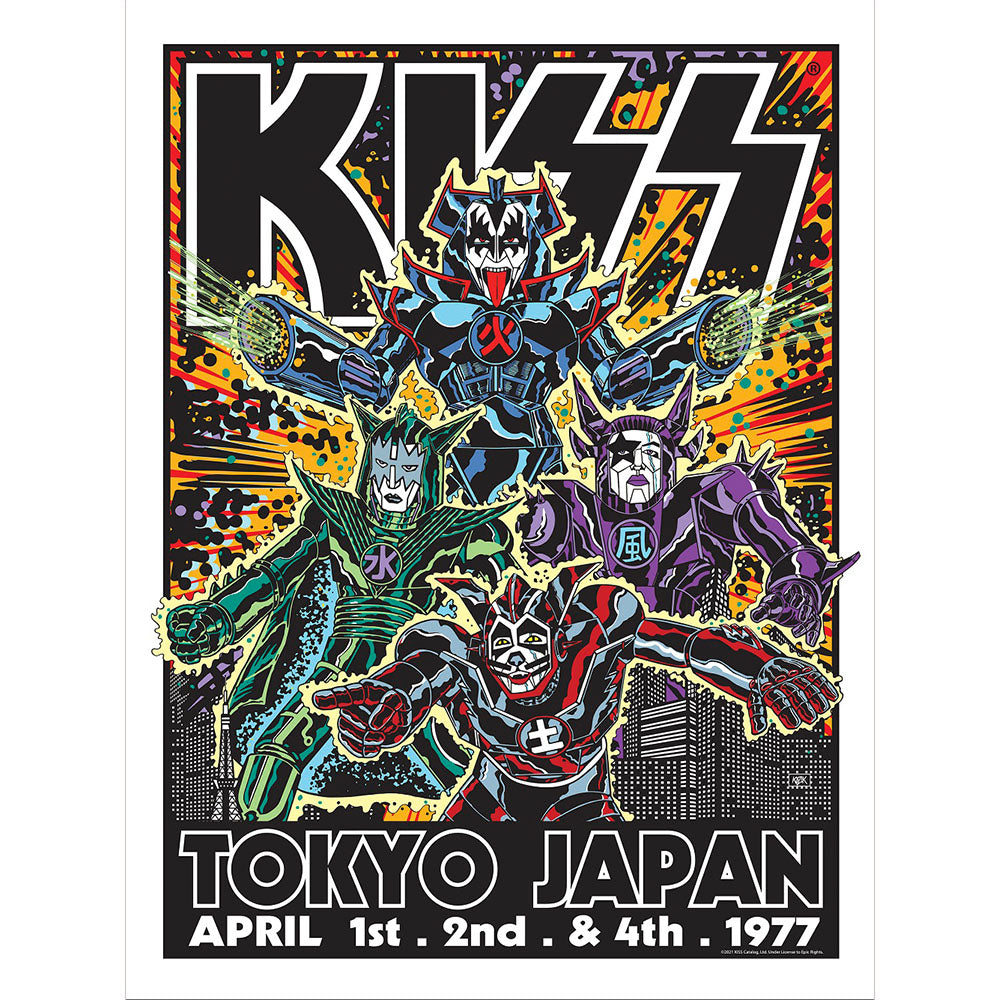 KISS April 4 1977 Tokyo Japan Poster Echo